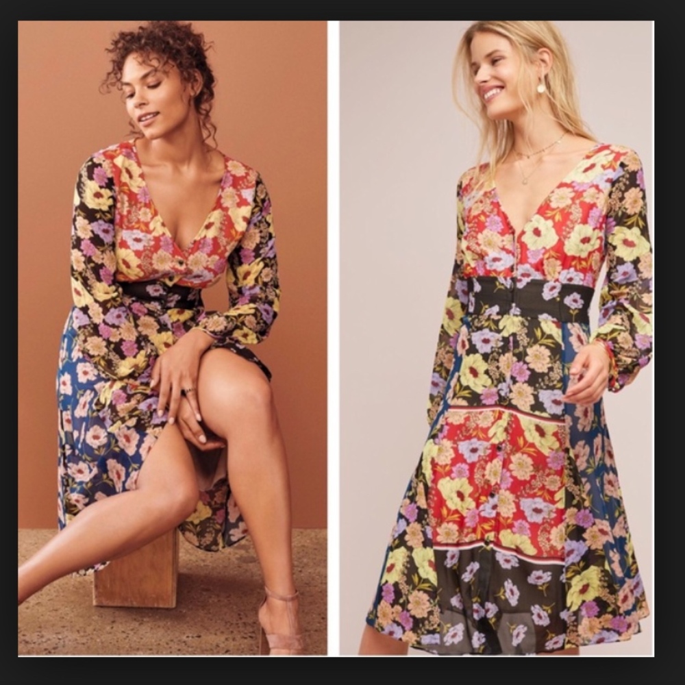 Anthropologie Gardenia Wrap Dress